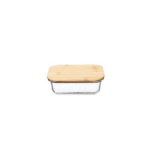Pote Hermetico Vidro Tampa Bambu 600ml Conservacao Armazenamento Cozinha