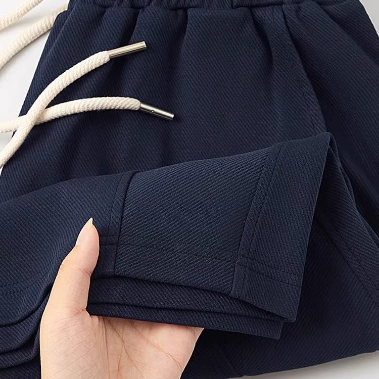 Branco Não escolha as pessoas!Shorts de costura de sarja fina azul marinho masculino cor sólida americano clássico espor