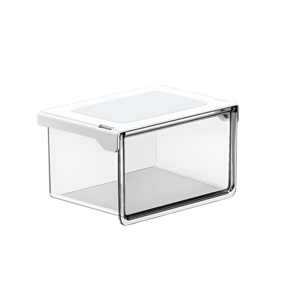 【Inclinação de 33°】Organizador de Mesa Adesivo com Gaveta Transparente para Escritório/Banheiro