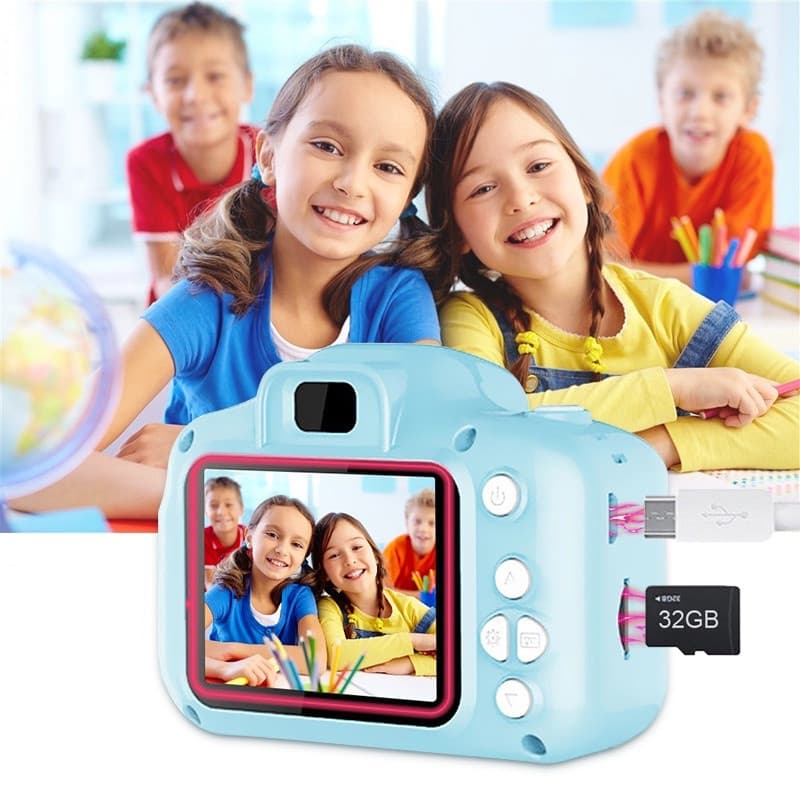 Câmera digital infantil mini com entrega em 24 horas, fofa, alta definição 1080P, tela colorida de 2,0 polegadas, presen