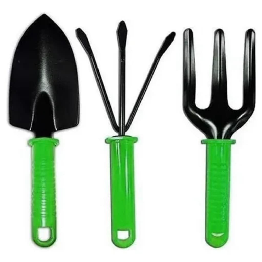 kit para Jardim com Pá, Garfo e Ancinho Rastelo Napi