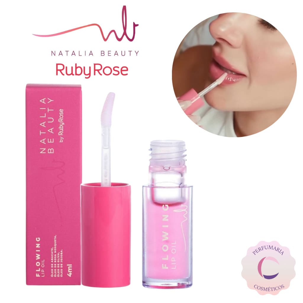 Lip Oil Flowing Natalia Beauty Ruby Rose Lançamento 2025