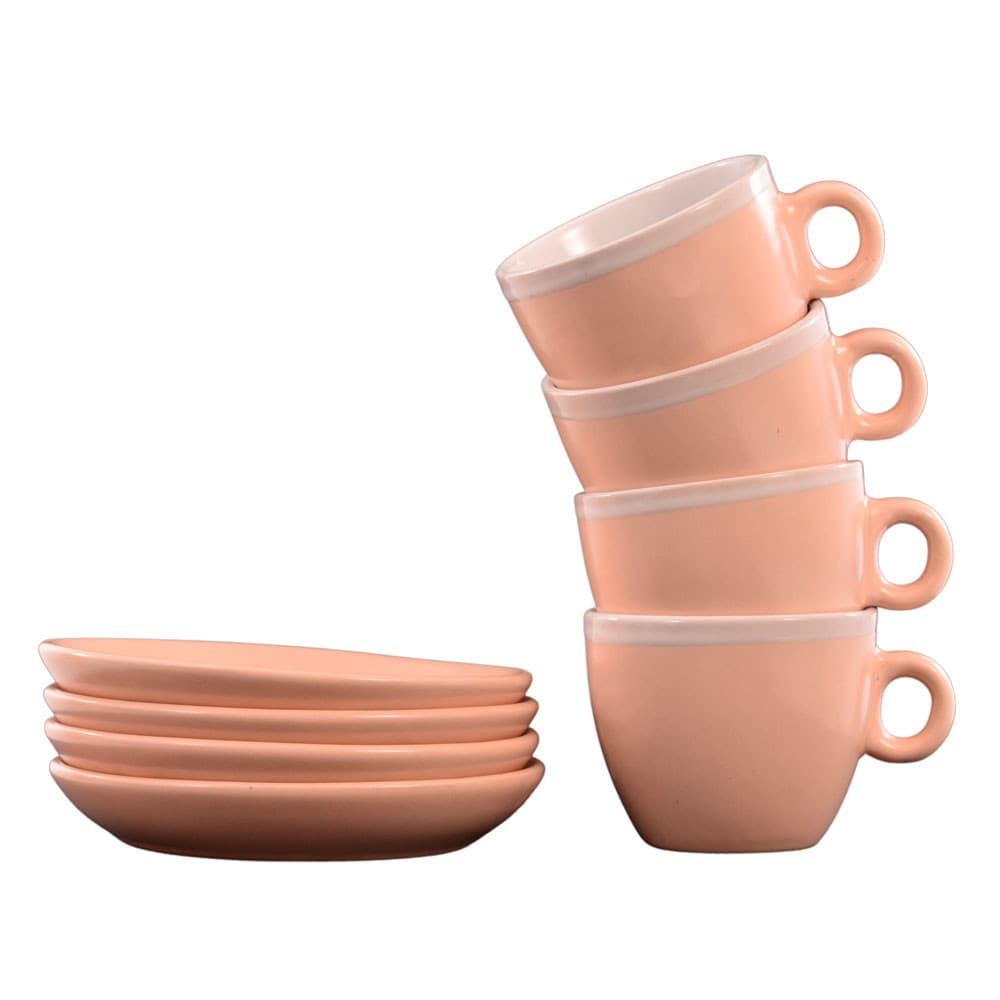 Conjunto de Xícaras e Pires Classic 8 Peças 100ml Mai Home