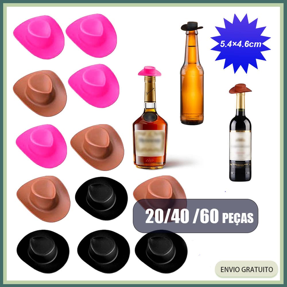 20/40/60 peças de plástico Mini Cowboy ocidental chapéu feminino artesanato festa decoração de casa de boneca