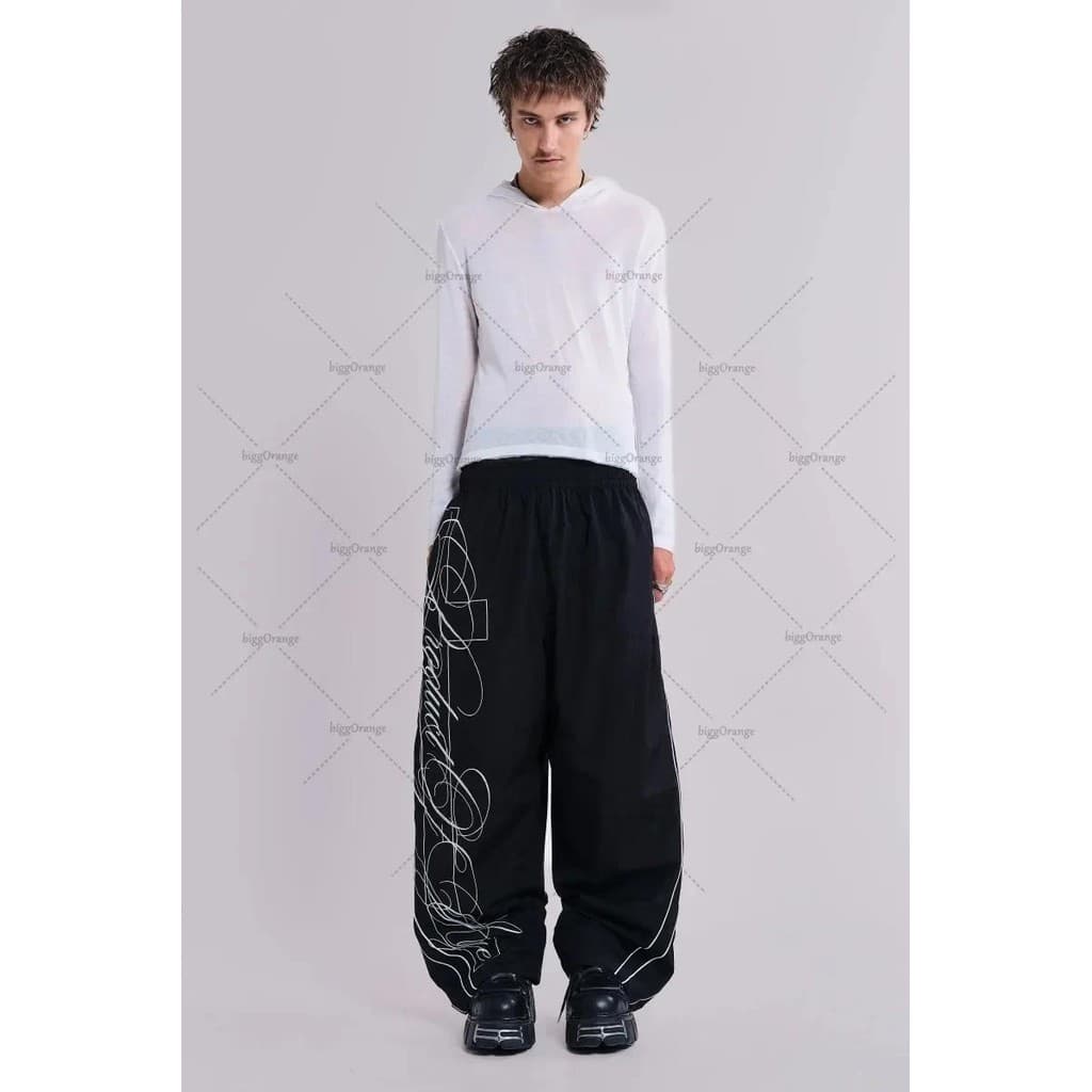 2025 Hip-hop Rua Rock Calças Esportivas Americano Y2k Harajuku Em Linha Reta De Perna Larga Feminina Roupas De Moda Casu