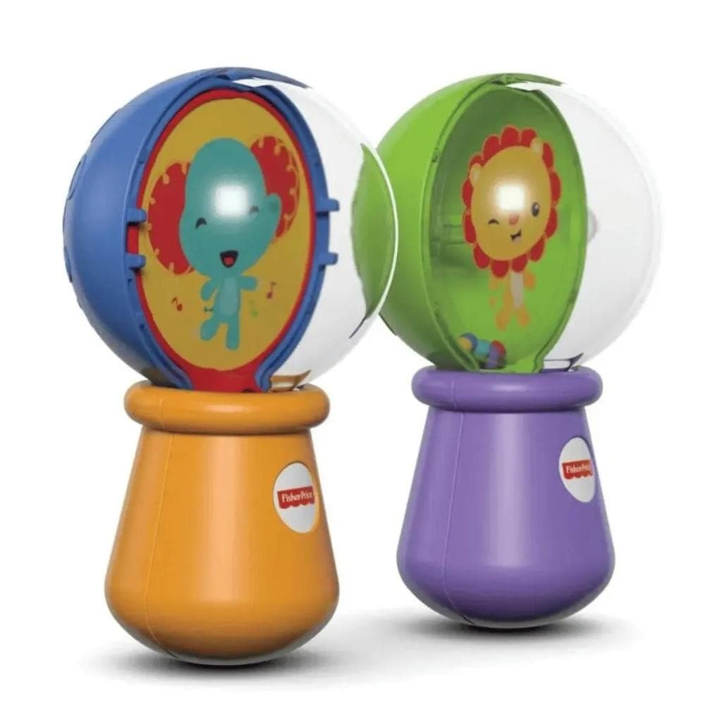 Maracas Divertidas Fisher-Price Chocalho Para Bebê Estímulo Sensorial Brinquedo Mattel Original