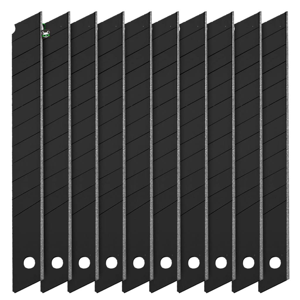 Kit 10 Lâminas de Aço Carbono para Estilete 45 Graus 9mm Insulfilm Vinil Envelopamento Poker Tool