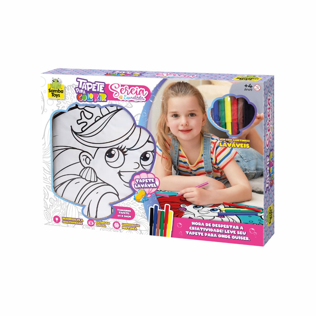 Tapete de Pintura Infantil Unicórnio/Sereia com Água