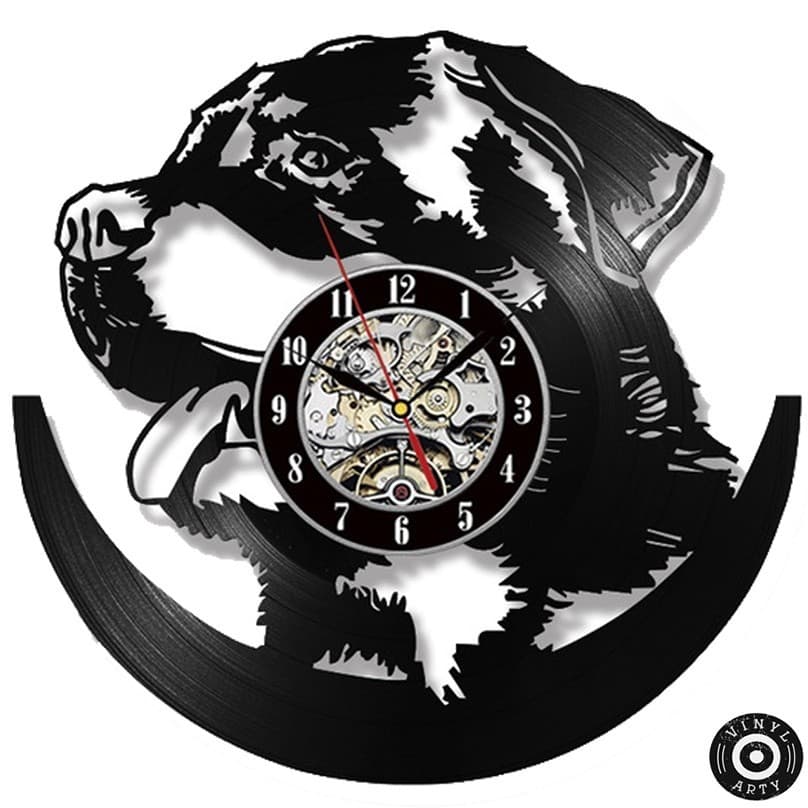 Relógio de Parede Relógio de parede Rottweiler - Relógio De Relógios de parede 30cm Disco de Vinil D