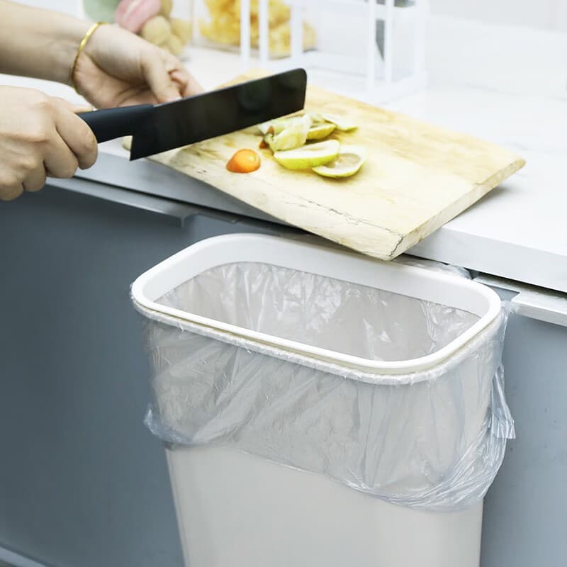 Cesto suspenso para cozinha mais vendido Material PP branco Cesto suspenso para cozinha de grande capacidade
