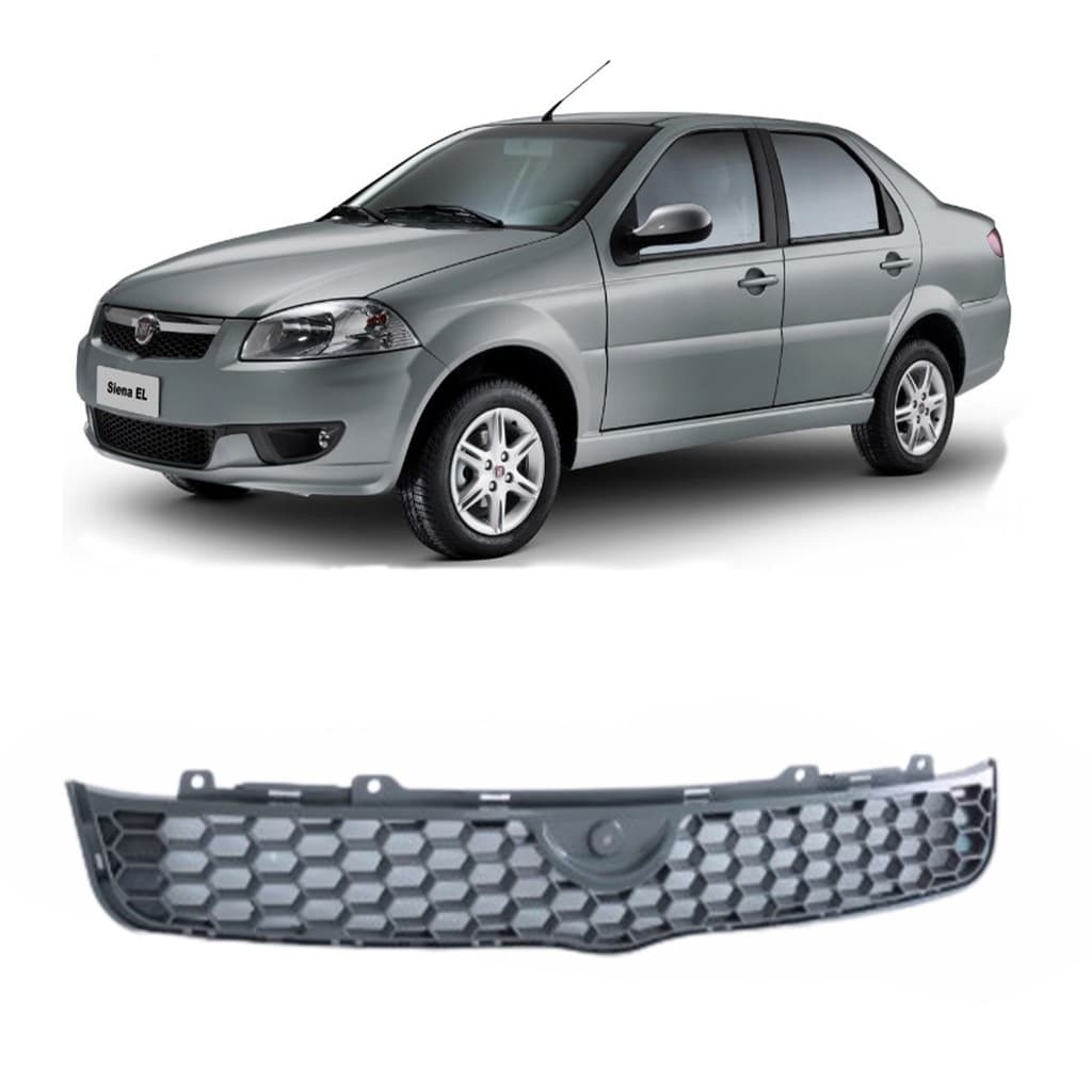 GRADE DIANTEIRA FIAT SIENA EL 2013 A 2018 PRETA SEM MOLDURA