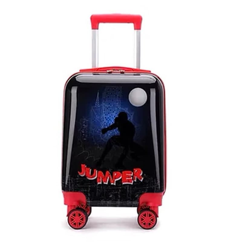 Mala Infantil Escolar Viagem Bordo Homem Jumper 10kg ABS Rígido Rodinha 360°