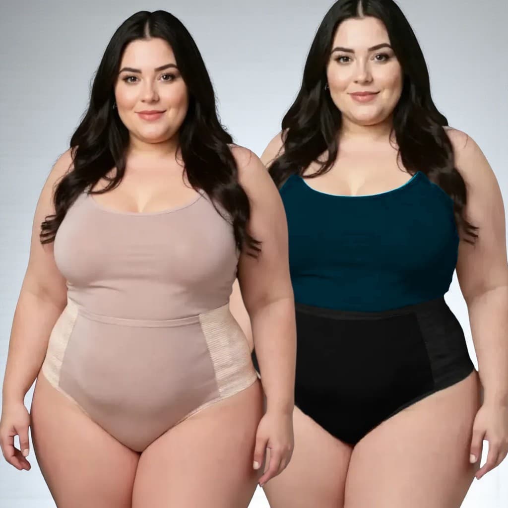 Kit 2 Calcinha Modeladora Plus Zise com Alta Compressão Nas Laterais Calcinha Feminina Reduz Medidas