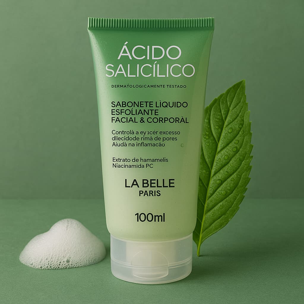 Sabonete Esfoliante Ácido Salicílico Facial Corporal Hidratante Skin Care- LA BELLE 100ml