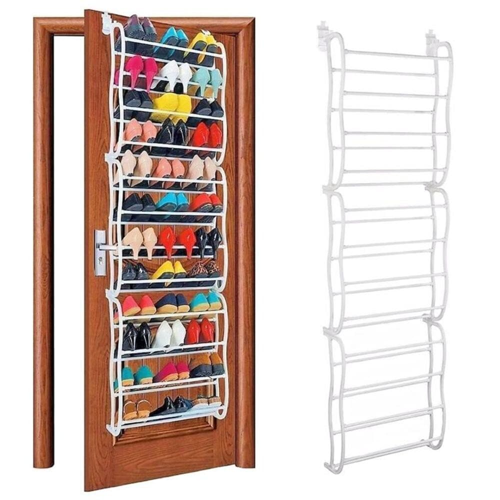 SAPATEIRA METALICA DE PORTA GIGANTE 72 CALCADOS COM 12 PRATELEIRAS ORGANIZADOR DE SAPATOS TENIS E ACESSORIOS VERTICAL