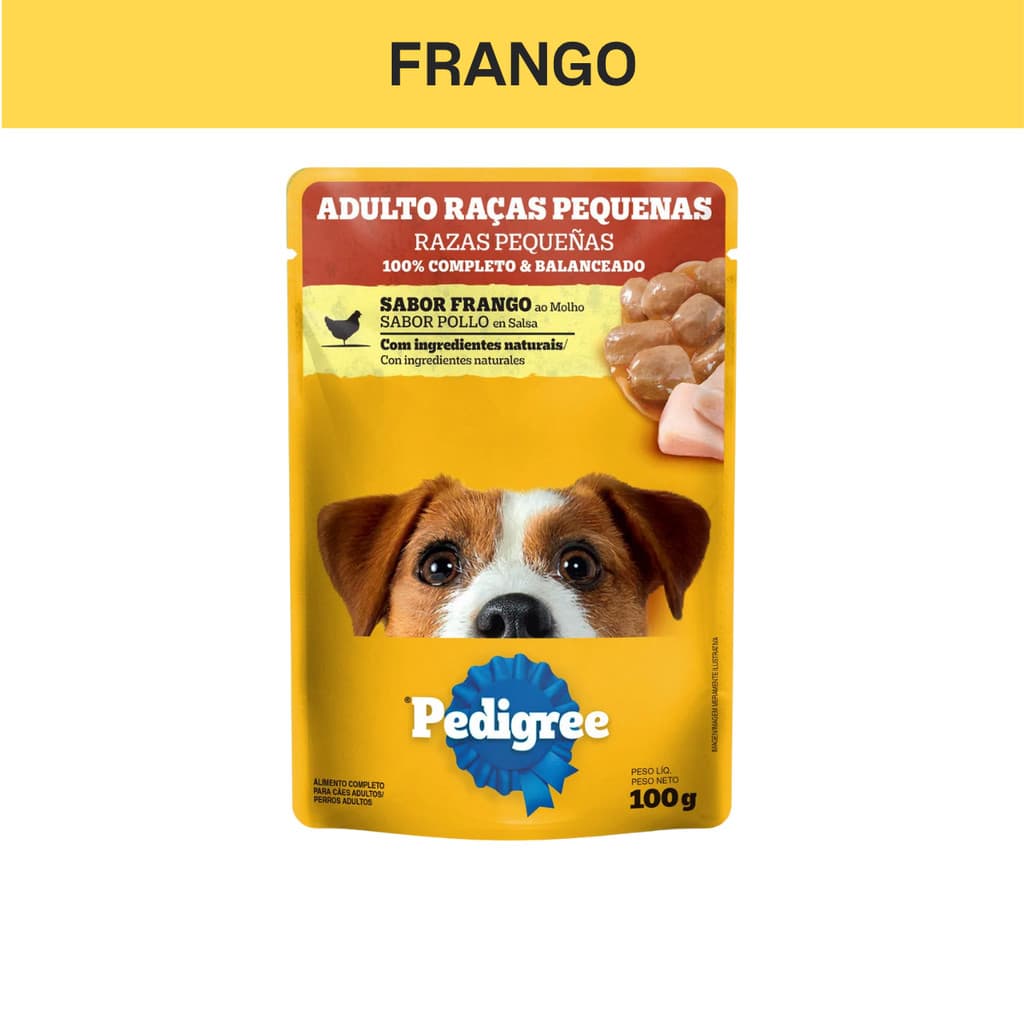 Sache Pedigree Ração Úmida de Frango para Raças Pequenas 100g