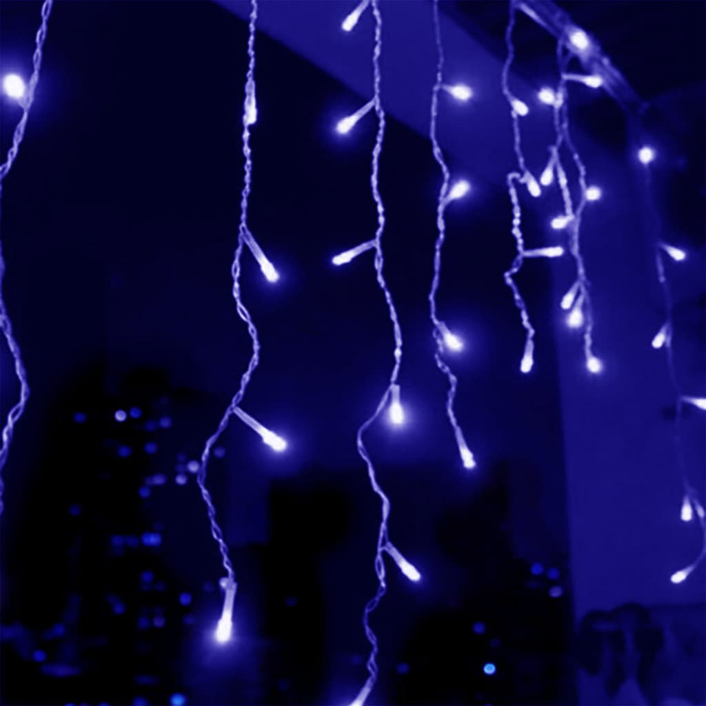 Cascata LED Azul 7 Metros com 300 Lâmpadas para Decoração