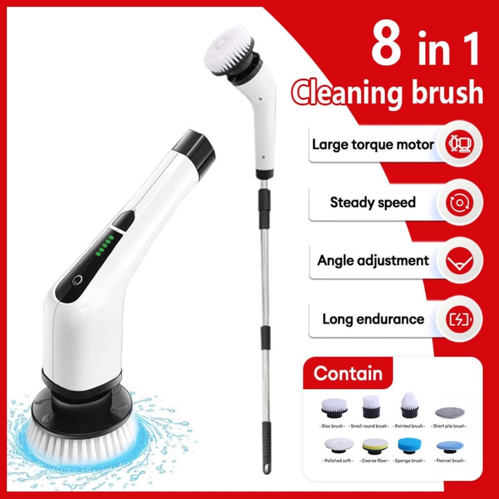 Escova Limpeza Elétrica 7\8\9 Em 1 , Telescópica Rotativa Automática De Cotovelo Com Cabo Longo BEAUTY BEAUTY