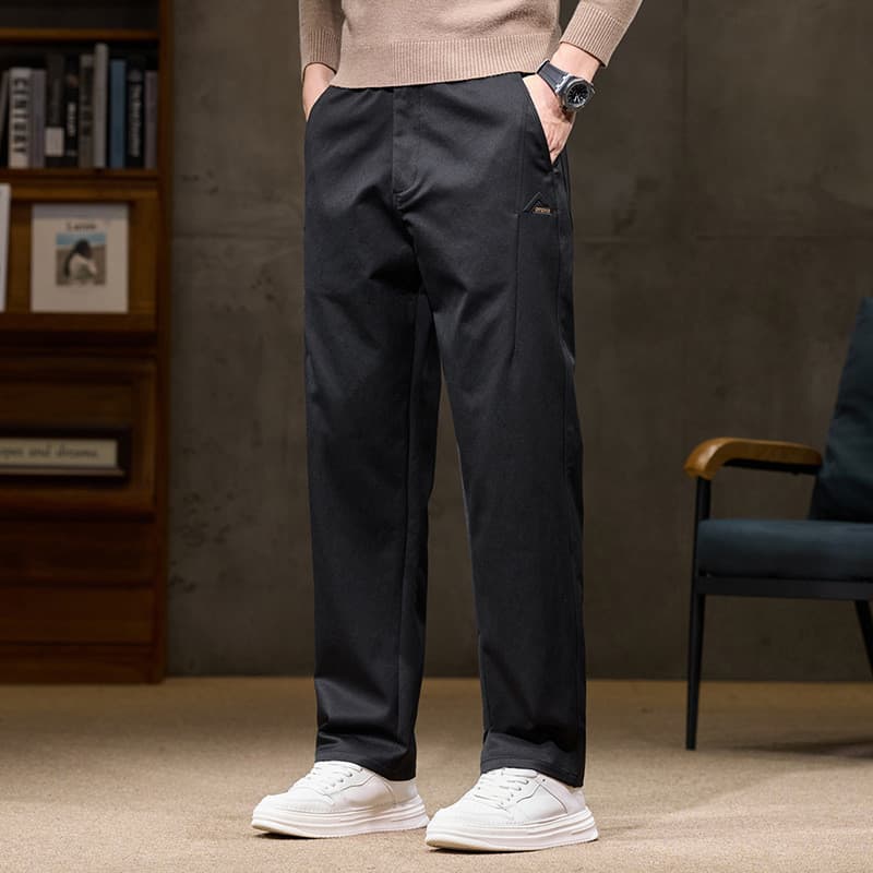 2025 masculino mais gordura plus Size outono inverno novo estilo solto em linha reta calças casuais simples All-Match go