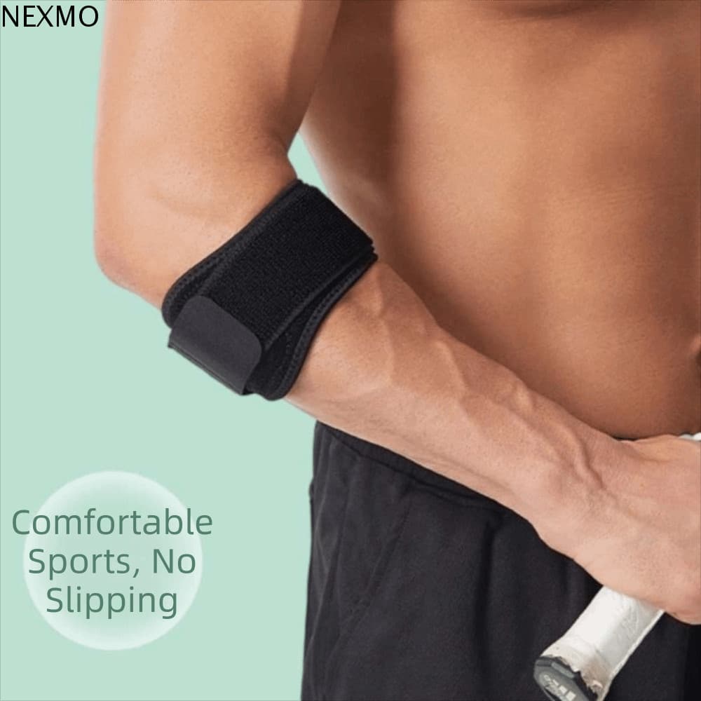 Correia De Cotovelo De Tênis NEXMO , Cinta Ajustável De Compressão De Proteção , Cotoveleiras De Antebraço
