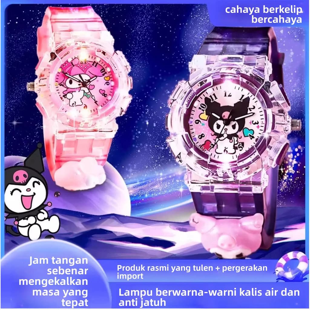 Relógios Infantis de Desenho Animado, Relógios Luminosos Sanrio Clow M, Relógios Eletrônicos, Para Meninas, Adequados pa
