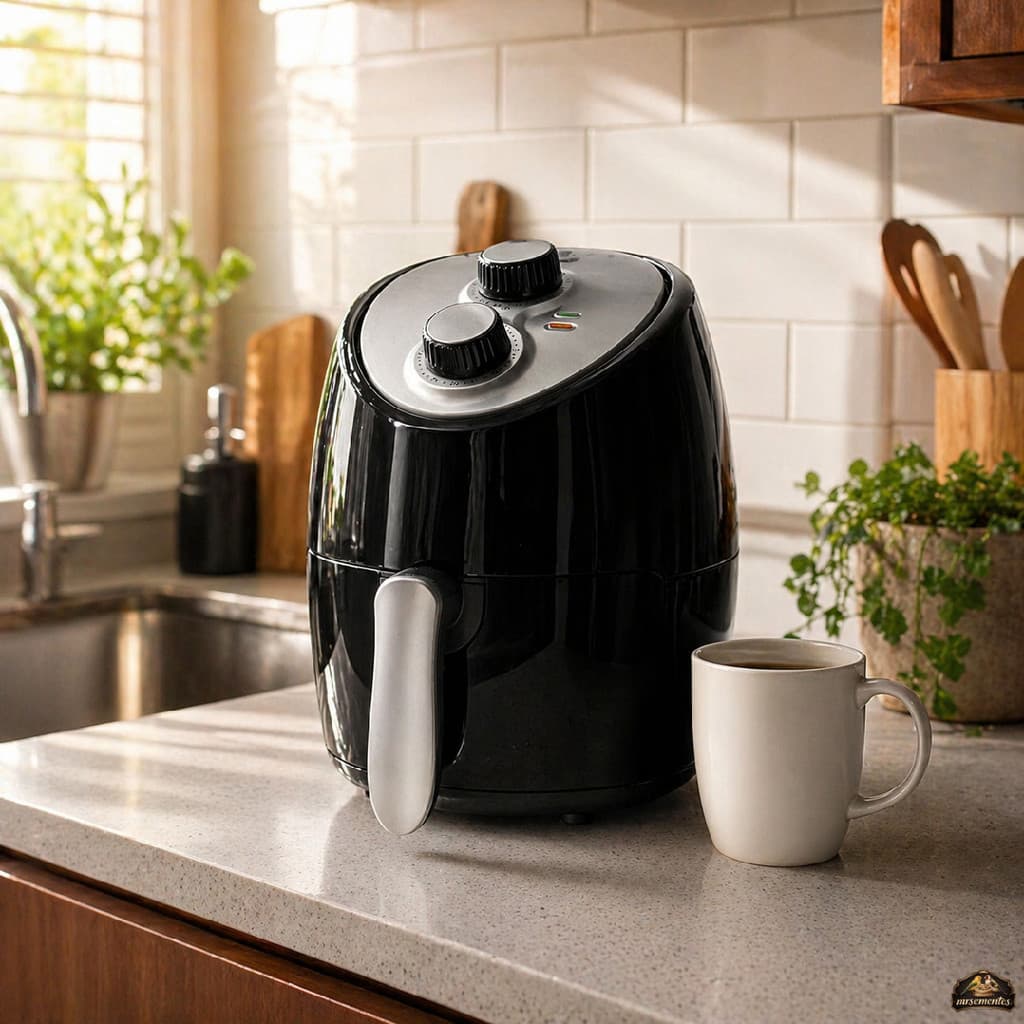 Air Fryer 3l Compacta 1200w Sem Óleo 200°c Antiaderente 110v