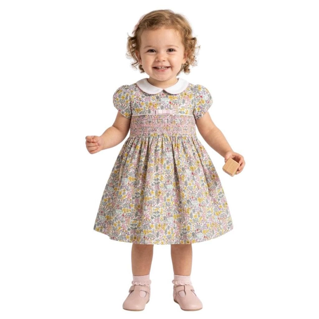 Vestido Aniversário Floral Festa Luxo Bebê Menina Papilloo