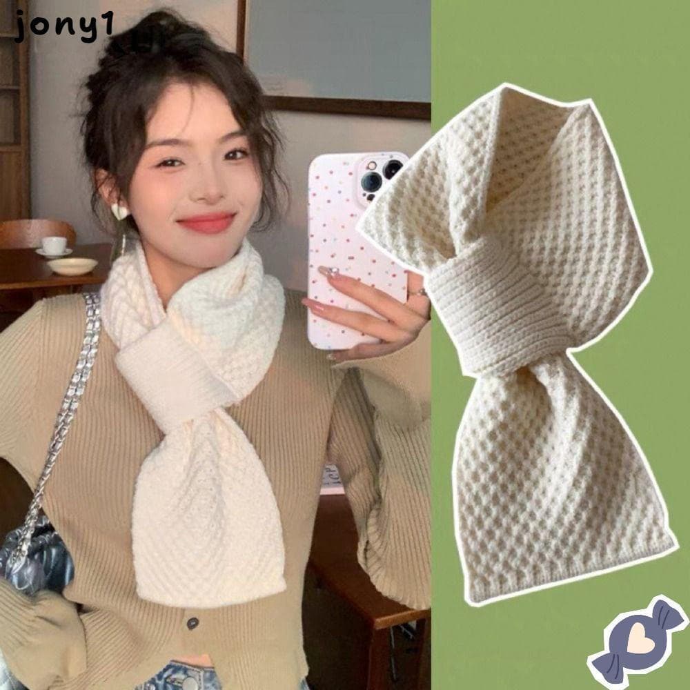 Lenço Cruzado THUY , De Pescoço De Malha De Cor Sólida , Lindo Grosso Feminino