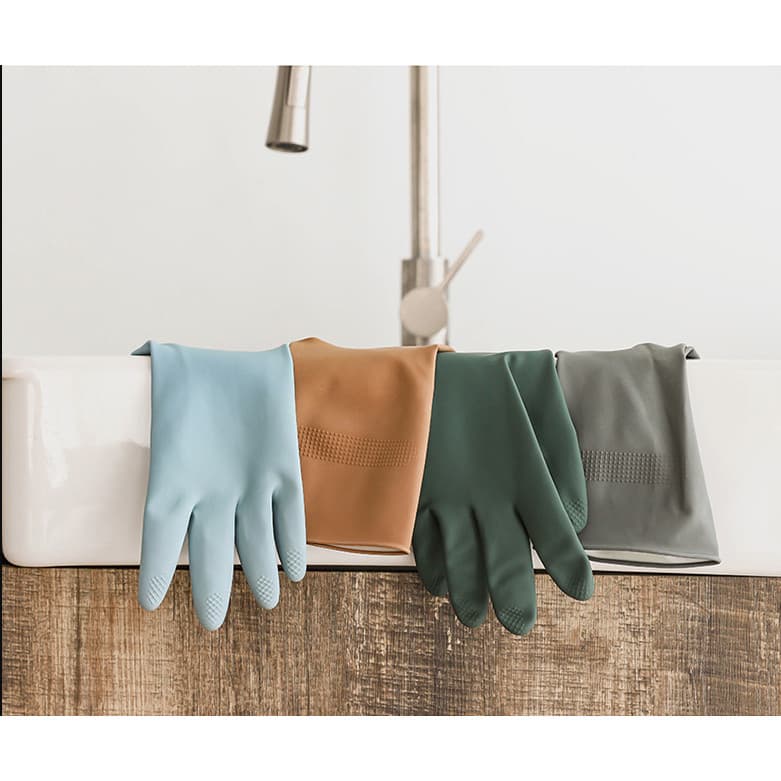 Luvas simples de látex para lavar louça, antiderrapantes, resistentes ao desgaste, espessadas, para trabalho doméstico,