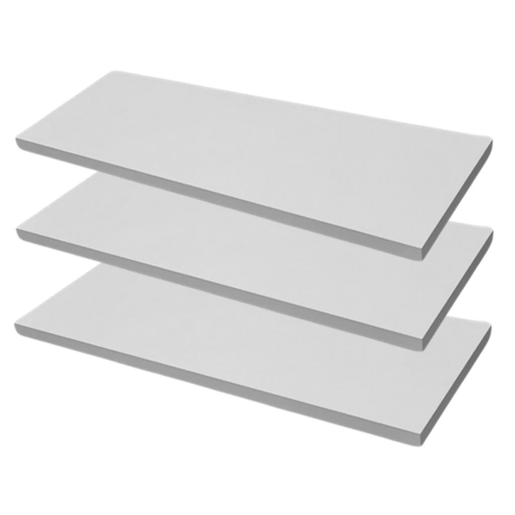 Kit 3 x Prateleira 60cm x 20cm Lisa Branca 15mm Resistente Premium