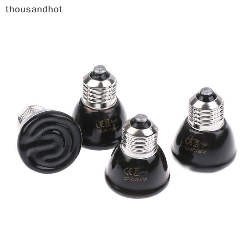 1Pc 220-240V Lâmpada De Aquecimento Infravermelho Distante Bla Cerâmica E27 Pet Mais Quente Chocadeira Chiens Tartaruga