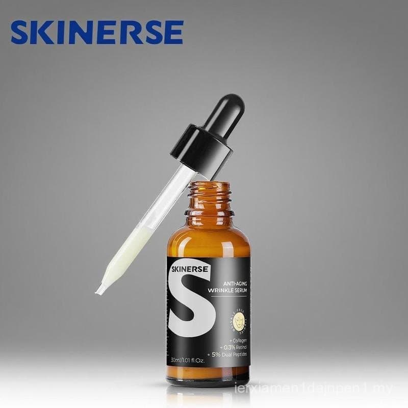 Sérum Antirrugas SKINERSE 0,3% Retinol 1% Vitamina E 30ml Hidrata Reduz Rugas Leve Suave para o Rosto