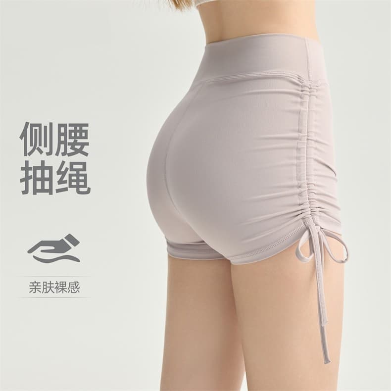 Calças com cordão shorts de Yoga correndo calças esportivas de Fitness feminino cintura alta Hip-Lifting calças quentes