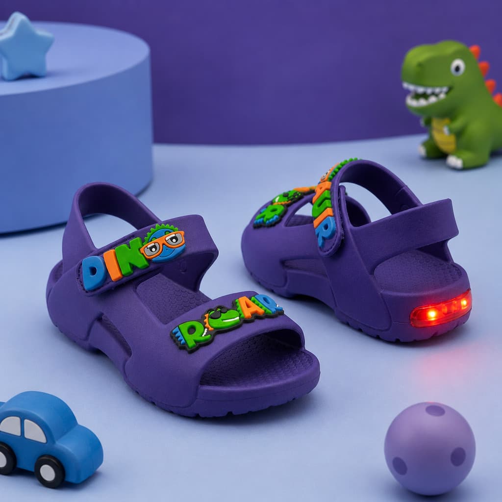 Sandália Papete Infantil Menino LED Masculino Leve Confortável