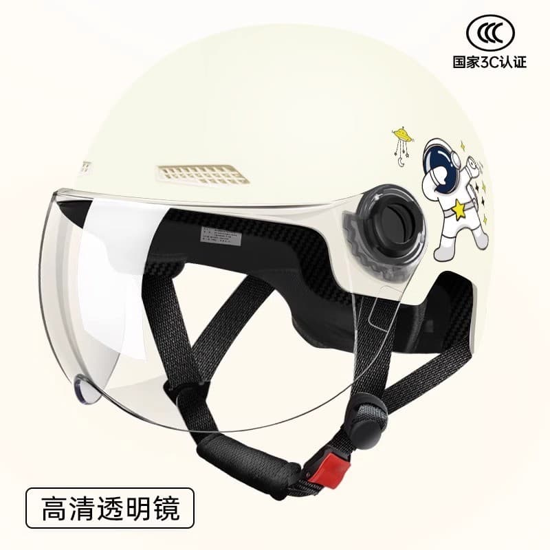Uma motocicleta protetor solar bateria meio capacete das mulheres dos homens verão 3c capacete certificação capacete com