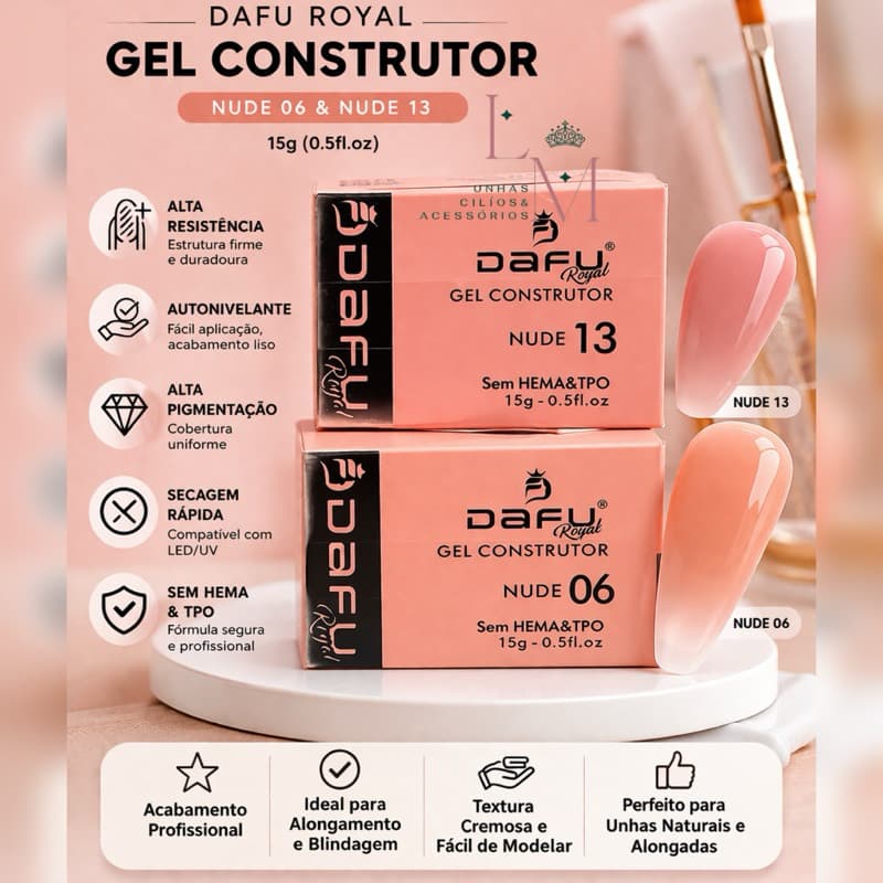 Gel Construtor Dafu SEM TPO SEM HEMA Alta Qualidade 15ml Com Anvisa