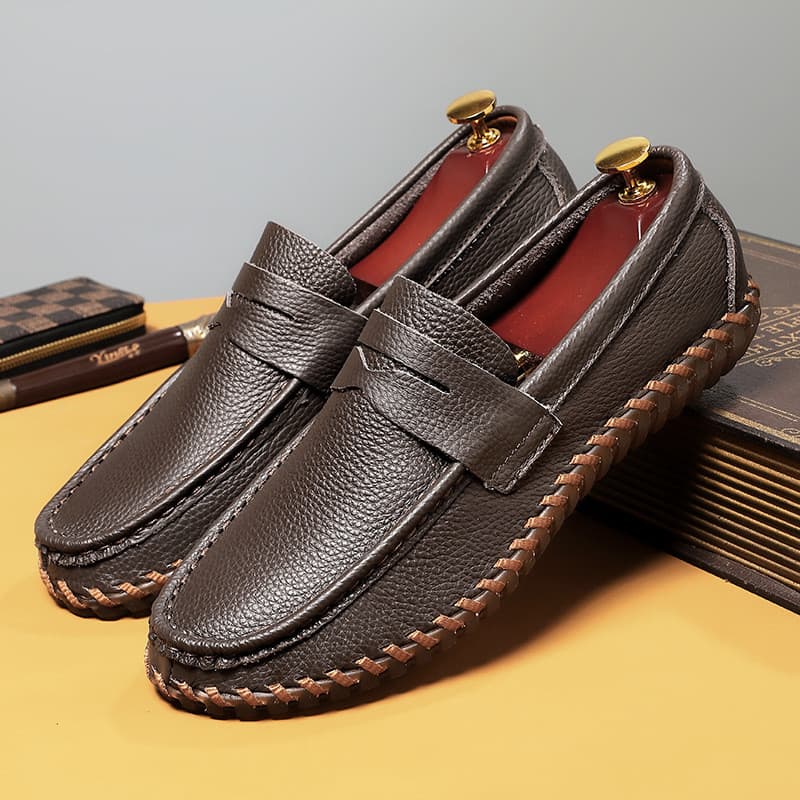 [Alta qualidade] 48 sapatos masculinos de tamanho grande sapatos de couro de cano baixo deslizamento para dirigir sapato