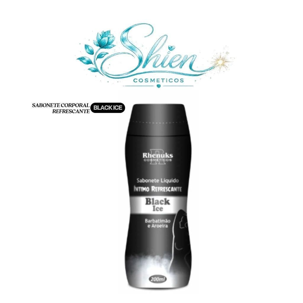 Sabonete Líquido Íntimo Refrescante Black Ice 200Ml Rhenuks (Afilhado)