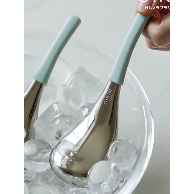 GIKIM/GIKIM Menta Verde Aço Inoxidável Onda de Gelo Instrumento de Beleza Colher de Beleza Compressa Fria Compressa Quen