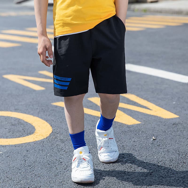 GILE menino Shorts verão estilo fino crianças calças cortadas grandes crianças de secagem rápida calças esportivas médio