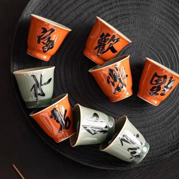 Shanjian grama madeira cinza cerâmica xícara de chá único Kung Fu pequeno conjunto de chá xícara de chá pequena tigela d