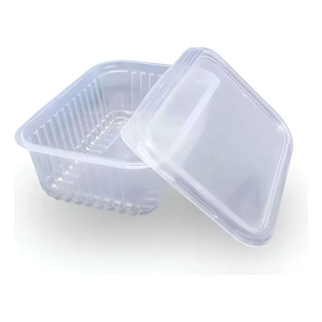 Pote Retangular 250ml Freezer E Microondas 144un - Prafesta Branco