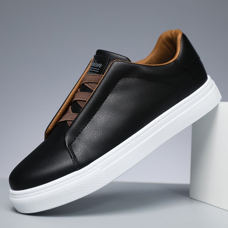 Cross-Border tamanho grande atacado masculino elegante cor sólida sapatos de skate de cano baixo, confortável antiderrap