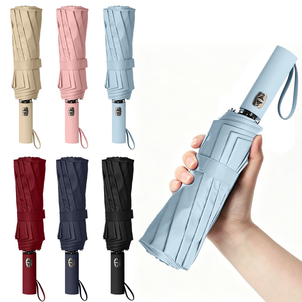 Guarda Chuva Automático Sombrinha Grande Proteção Solar Blackout Reforçado Dobrável 12 varetas Envio Imediato colorido