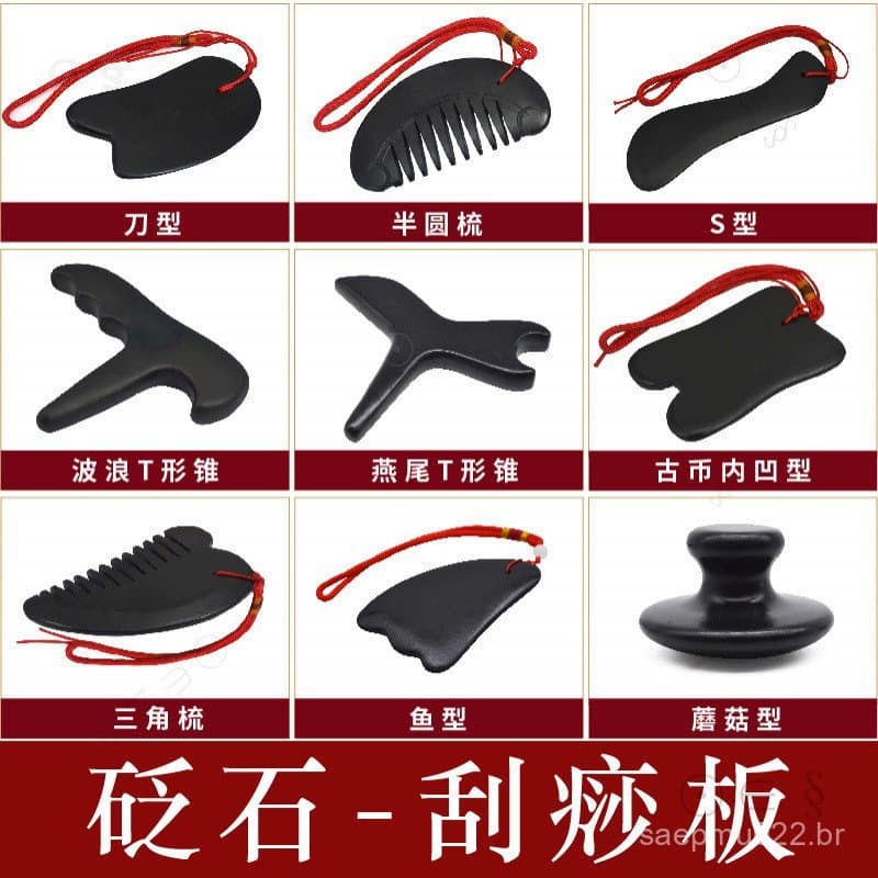 Ferramentas de Massagem Gua Sha, Ferramenta de Massagem para Corpo e Rosto, Ferramenta de Massagem Guasha para Fisiotera