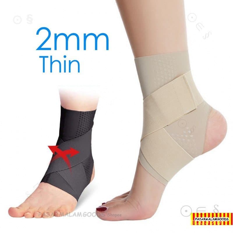 Suporte de Tornozelo Ultra Fino de 2mm Leve para Tendinite de Aquiles, Dor nas Articulações, Fasciíte Plantar, Compressã