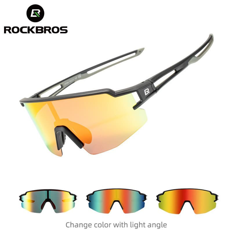 ROCKBROS Óculos Ciclismo Esporte Polarizado Para Homens Mulheres Leve UV400 Correndo Pesca De Sol Fotocromáticos Ao Ar L