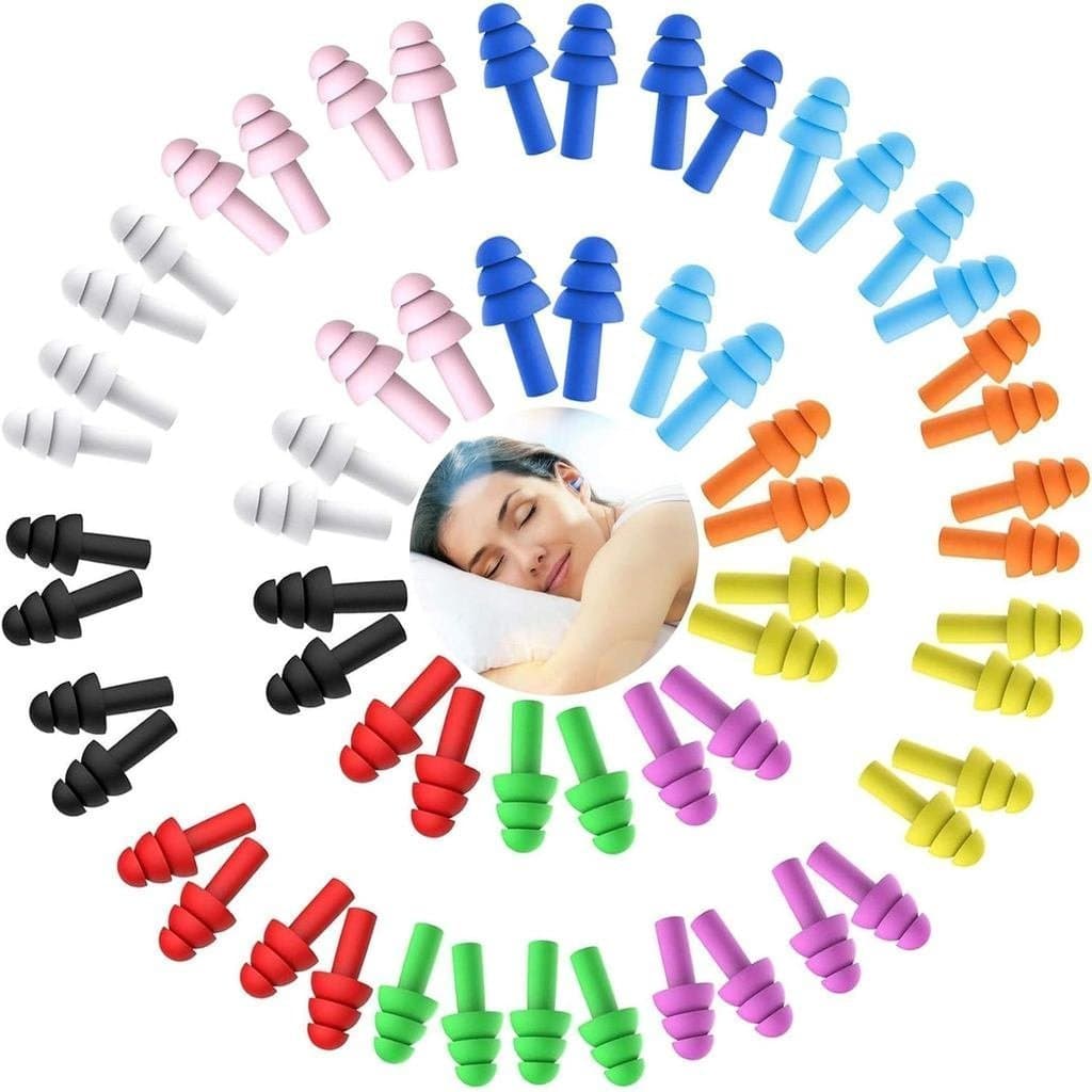 30 pares de protetores auriculares para dormir, protetores auriculares de silicone reutilizáveis, protetores de ouvido