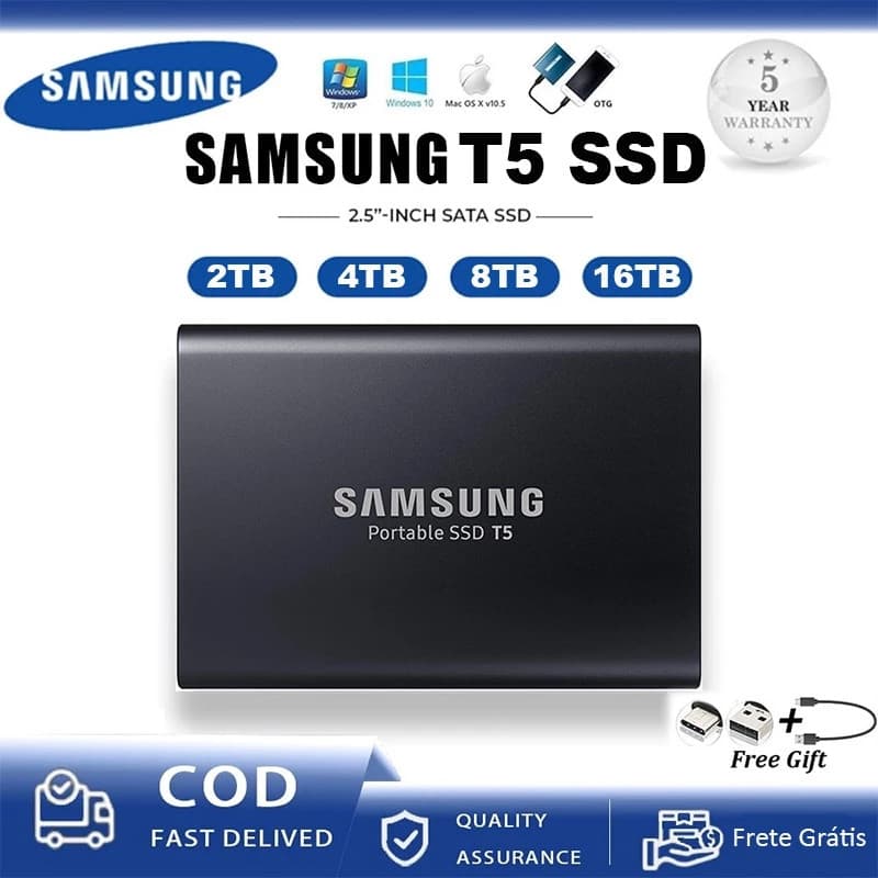 Samsung HD Externos SSD  8TB/16TB/30TB  USB3.0 Externo Hard Drive 4TB  Portable Solid State Drive 1TB/2TB HDD