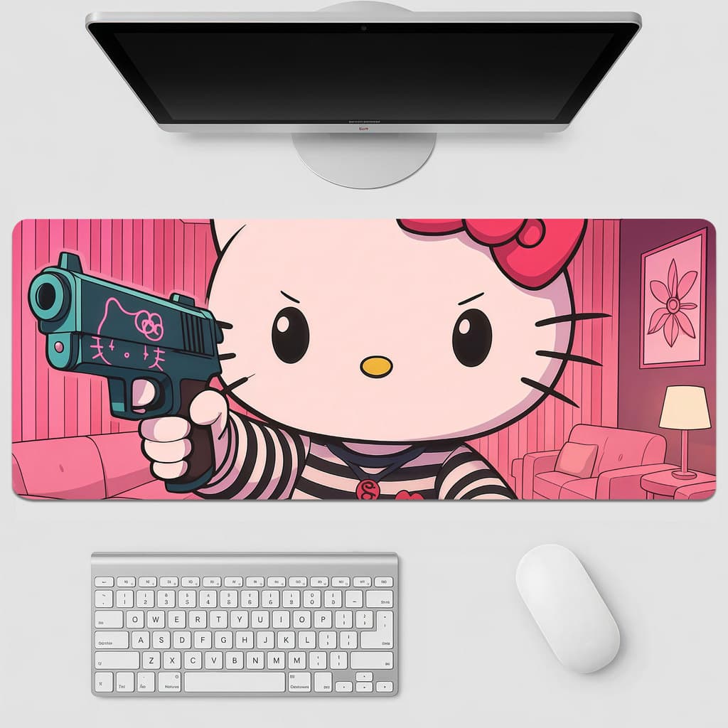 80 * 30cm Mouse Pad Anti Selip 26 * 21 CM Tapete De Mesa Grande MousePad Komputer Longo DU26626 MAD KITTY
